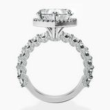 Platinum Enchanté Side Stones Halo Lab Diamond Ring side right image one