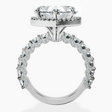 Platinum Enchanté Side Stones Halo Lab Diamond Ring side right image one