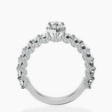 Platinum Enchanté Side Stones Halo Lab Diamond Ring side right image one
