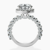 Platinum Enchanté Side Stones Halo Lab Diamond Ring side right image one
