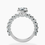 Platinum Enchanté Side Stones Halo Lab Diamond Ring side right image one