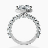 Platinum Enchanté Side Stones Halo Lab Diamond Ring side right image one