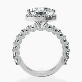 Platinum Enchanté Side Stones Halo Lab Diamond Ring side right image one