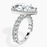 Platinum Enchanté Side Stones Halo Lab Diamond Ring standing product image one