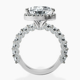 Platinum Enchanté Side Stones Halo Lab Diamond Ring side right image one
