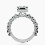 Platinum Enchanté Side Stones Halo Lab Diamond Ring side right image one