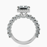 Platinum Enchanté Side Stones Halo Lab Diamond Ring side right image one