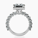 Platinum Enchanté Side Stones Halo Lab Diamond Ring side right image one