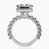 Platinum Enchanté Side Stones Halo Lab Diamond Ring side right image one