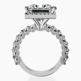 Platinum Enchanté Side Stones Halo Lab Diamond Ring side right image one