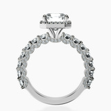 10kt White Gold Enchanté Side Stones Halo Lab Diamond Ring side right image one