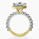 10kt Yellow Gold Enchanté Side Stones Halo Lab Diamond Ring side right image one