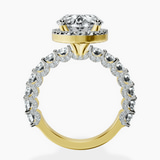 10kt Yellow Gold Enchanté Side Stones Halo Lab Diamond Ring side right image one