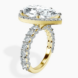 18kt Yellow Gold Enchanté Side Stones Halo Lab Diamond Ring standing product image one