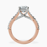 10kt Rose Gold Odyssey Hidden Halo Lab Diamond Ring side right image one