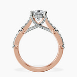 14kt Rose Gold Odyssey Hidden Halo Lab Diamond Ring side right image one