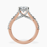 18kt Rose Gold Odyssey Hidden Halo Lab Diamond Ring side right image one