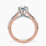 10kt Rose Gold Odyssey Hidden Halo Lab Diamond Ring side right image one