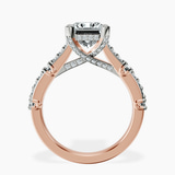 10kt Rose Gold Odyssey Hidden Halo Lab Diamond Ring side right image one