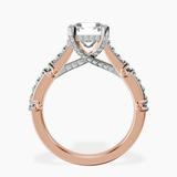 10kt Rose Gold Odyssey Hidden Halo Lab Diamond Ring side right image one