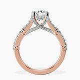 18kt Rose Gold Odyssey Hidden Halo Lab Diamond Ring side right image one