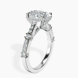 10kt White Gold Odyssey Hidden Halo Lab Diamond Ring standing product image one