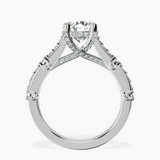 10kt White Gold Odyssey Hidden Halo Lab Diamond Ring side right image one
