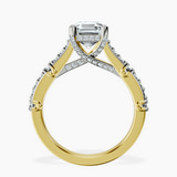 10kt Yellow Gold Odyssey Hidden Halo Lab Diamond Ring side right image one