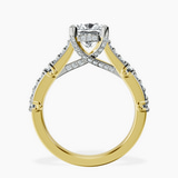 14kt Yellow Gold Odyssey Hidden Halo Lab Diamond Ring side right image one