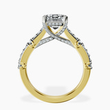 14kt Yellow Gold Odyssey Hidden Halo Lab Diamond Ring side right image one