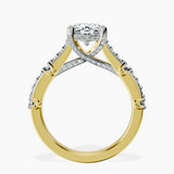 14kt Yellow Gold Odyssey Hidden Halo Lab Diamond Ring side right image one