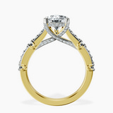 10kt Yellow Gold Odyssey Hidden Halo Lab Diamond Ring side right image one