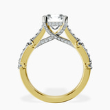 10kt Yellow Gold Odyssey Hidden Halo Lab Diamond Ring side right image one