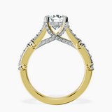 10kt Yellow Gold Odyssey Hidden Halo Lab Diamond Ring side right image one