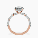 9ct Rose Gold Majestic Love Lab Diamond Accent Ring side right image one