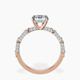 9ct Rose Gold Majestic Love Lab Diamond Accent Ring side right image one