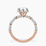 9ct Rose Gold Majestic Love Lab Diamond Accent Ring side right image one