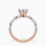 9ct Rose Gold Majestic Love Lab Diamond Accent Ring side right image one