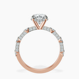 9ct Rose Gold Majestic Love Lab Diamond Accent Ring side right image one