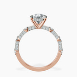 9ct Rose Gold Majestic Love Lab Diamond Accent Ring side right image one