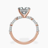 9ct Rose Gold Majestic Love Lab Diamond Accent Ring side right image one