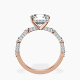 9ct Rose Gold Majestic Love Lab Diamond Accent Ring side right image one