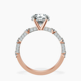 9ct Rose Gold Majestic Love Lab Diamond Accent Ring side right image one
