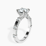 Platinum Majestic Love Lab Diamond Accent Ring standing product image one