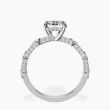 9ct White Gold Majestic Love Lab Diamond Accent Ring side right image one
