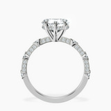 Platinum Majestic Love Lab Diamond Accent Ring side right image one