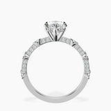 Platinum Majestic Love Lab Diamond Accent Ring side right image one