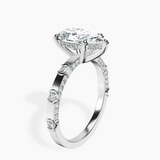 Platinum Majestic Love Lab Diamond Accent Ring standing product image one