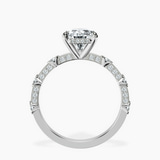 Platinum Majestic Love Lab Diamond Accent Ring side right image one