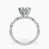 Platinum Majestic Love Lab Diamond Accent Ring side right image one